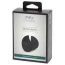 Fifty Shades Of Grey Sensation Vibrating Pleasure Stroker packaging showcasing its sleek design and features.