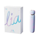 ZALO Lia Suction Massager Lavender Purple elegantly packaged next to the device, showcasing compact and stylish design.