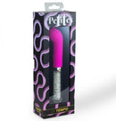 Petites Sparkle Lil Tempo Glass Vibrator in stylish packaging with pink design and glitter base for luxurious pleasure.
