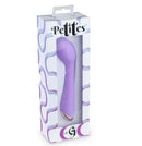 Petites Lil G Vibrator Purple in packaging showcasing its sleek design and color.
