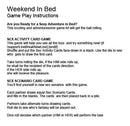 Weekend In Bed Game Play Instructions for Behind Closed Doors Weekend In Bed Kit For Lovers Game