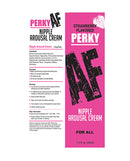 Perky AF Nipple Arousal Cream Strawberry 1.5 oz packaging with playful design and ingredients listed.