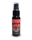 Cheef Relief Watermelon Sore Throat Spray 1 Oz bottle with black and pink design for throat comfort.