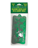 Candy Prints Cannabis Ice and Candy Silicone Mold Green for making creative leaf-shaped ice and candy treats.
