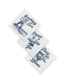 Cleanie Genie Seamen Rags Novelty Cum Rag Set featuring humorous nautical designs for fun cleanup.