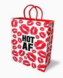 Hot AF Gift Bag featuring bold red lip graphics, perfect for stylish gift-giving at celebrations and parties.