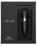 LELO Mia 2 Lipstick Vibrator Black in elegant packaging showcasing its sleek design and premium features.