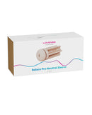 Lovense Neutral Sleeve for Solace Pro Tan replacement insert cartridge packaging view.
