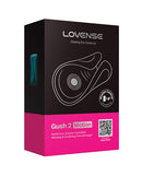 Lovense Gush 2 Motion Handsfree Masturbator Teal packaging showcasing its features and design.