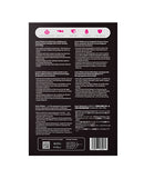 Lovense Gush 2 Motion Handsfree Masturbator Teal product packaging backside with instructions and features.