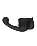 Lovense Domi Flexible Mini Wand Female Attachment Black side view showcasing flexible design and textured surface.