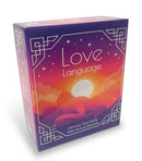 Love Language Couples Game box with sunset design, intimacy quiz game for couples with sensual rewards.