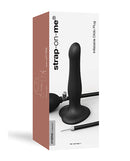 Strap On Me Inflatable Dildo Plug Black packaging showcasing versatile inflatable design.