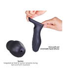 Man Wand RYZER Max Penis Sleeve Black Plum, showcasing extra soft and stretchable silicone for enhanced pleasure.