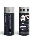 Man Wand RYZER Max Penis Sleeve Black Plum packaging showcasing features and usability.