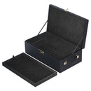 Strap On Me Le Coffret Prestige Edition Case Black open showing velvet interior for storage.