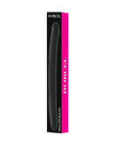 Dorcel Real Double Do 16.5 Inch Silicone Double Dong Black - black silicone double dong in packaging.