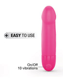 Dorcel Real Vibration S 6 Inch Rechargeable Vibrator Pink with easy to use controls and multiple vibration settings.