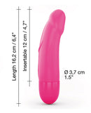 Dorcel Real Vibration S 6 Inch Rechargeable Vibrator Pink with dimensions, designed for pleasurable stimulation.