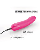 Dorcel Real Vibration S 6 Inch Rechargeable Vibrator Pink with USB charging port and soft silicone design.