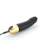Dorcel Real Vibration S 6 Inch Vibrator 2.0 Gold in sleek design with black and gold finish.