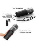Dorcel Thrust Blow Automatic Masturbator Black with USB rechargeable feature and transparent window for visual play.