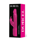 Dorcel Orgasmic Rabbit Vibrator Pink packaging showcasing its playful design and features for blended pleasure.
