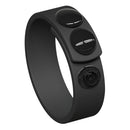 Love To Love Hero Adjustable Cock Ring Black Onyx with sleek black finish and adjustable button design.