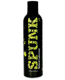 Spunk Lube Natural Lubricant 8 Oz bottle showcasing its black packaging and vibrant label.