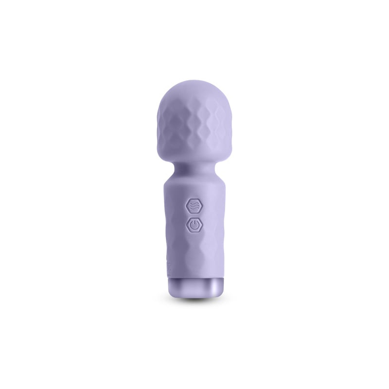 Lust N Dreams Salsa Petite Body Wand Lavender close-up showing its elegant design and buttons for easy control.