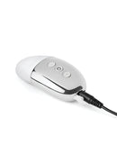 Le Wand Little Pleasures 6 Piece Vibrator Kit Chrome showing a sleek silver vibe with charging cable.