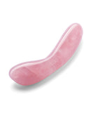 Le Wand Crystal G-Wand Stimulator Rose Quartz on a white background showcasing its elegant design.