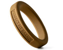 Perfect Fit Hefty 1.75 Inch Silicone Cock Ring Gold close-up showing design and texture.