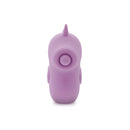Unihorn Finger Vibe Karmic Kisses Purple with pulsing mouthpiece and playful design.