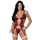 Lust Fetish Kira Burgundy Large XL basque lingerie set showcasing bold style and confident self-expression.