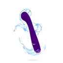 Viben Devotion G-Spot Massager Violet surrounded by water droplets, showcasing its sleek design and vibrant color.