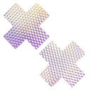 Mine Crafty X Factor Nipztix Holographic Lilac Pasties with shimmering finish and soft pastel shade.