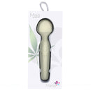 Maia Marlie Bendable Wand Massager White in packaging with hemp leaf design.