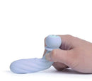Maia Symba Swirl Bullet Vibrator Purple being held, showcasing its sleek design and flexible shape.