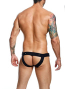MALE BASICS DNGEON COCKRING JOCKSTRAP BLACK O/S-2