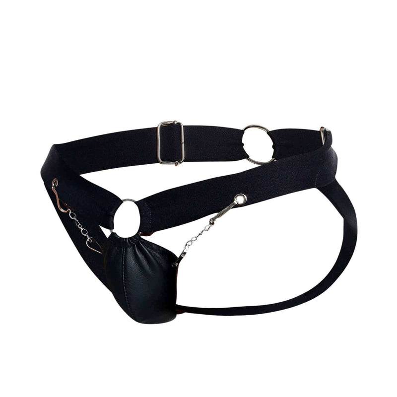 MALE BASICS DNGEON CHAIN JOCKSTRAP BLACK O/S-3