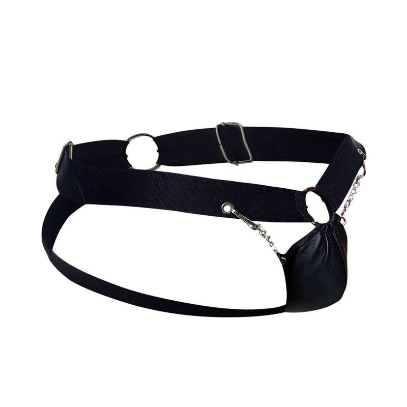 MALE BASICS DNGEON CHAIN JOCKSTRAP BLACK O/S-4
