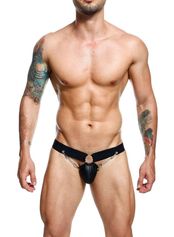 MALE BASICS DNGEON CHAIN JOCKSTRAP BLACK O/S-0