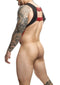 MALE BASICS DNGEON CROPTOP COCKRING HARNESS GOLDEN O/S-1