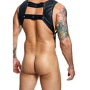 MALE BASICS DNGEON CROPTOP COCKRING HARNESS BLACK O/S-1