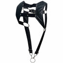 MALE BASICS DNGEON CROPTOP COCKRING HARNESS BLACK O/S-3