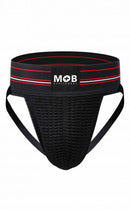MOB FETISH JOCKSTRAP BLACK LARGE 3IN WAISTBAND (BULK)-2