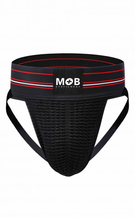 MOB FETISH JOCKSTRAP BLACK MEDIUM 3IN WAISTBAND(BULK)-2