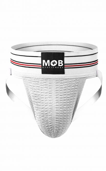MOB FETISH JOCKSTRAP WHITE MEDIUM 3IN WAISTBAND(BULK)-0