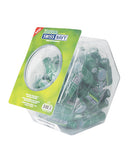 Swiss Navy Premium Natural Lubricant 1 Oz 50 Count Fishbowl display featuring natural lubricant bottles.